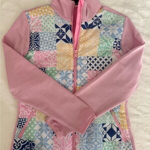 Polo RLX Golf Ralph Lauren Women Pink Graphic Hybrid Full-Zip Jacket  - Small